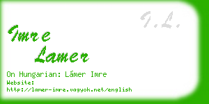 imre lamer business card