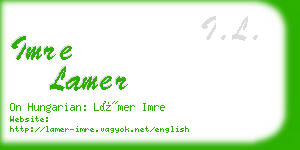 imre lamer business card